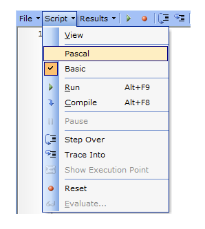 Pascal/Basic Script Setup.